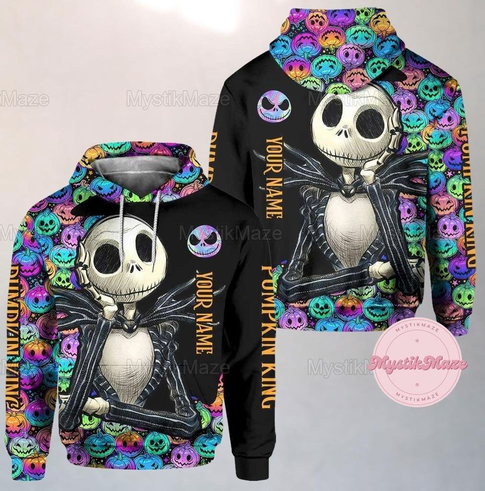 Personalized Jack Skellington Hoodie, Nightmare Before Christmas Legging