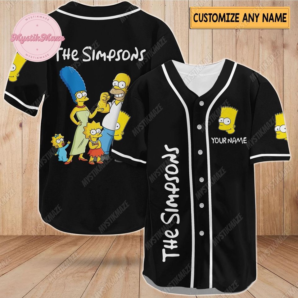 Personalized The Simpsons Shirt, The Simpsons Jersey S