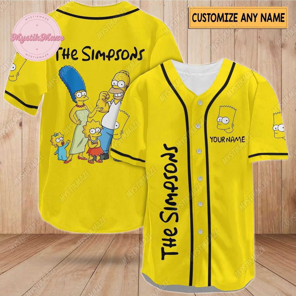 Personalized The Simpsons Shirt, The Simpsons Jersey S
