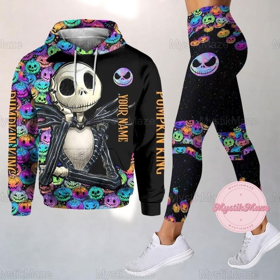 Personalized Jack Skellington Hoodie, Nightmare Before Christmas Legging
