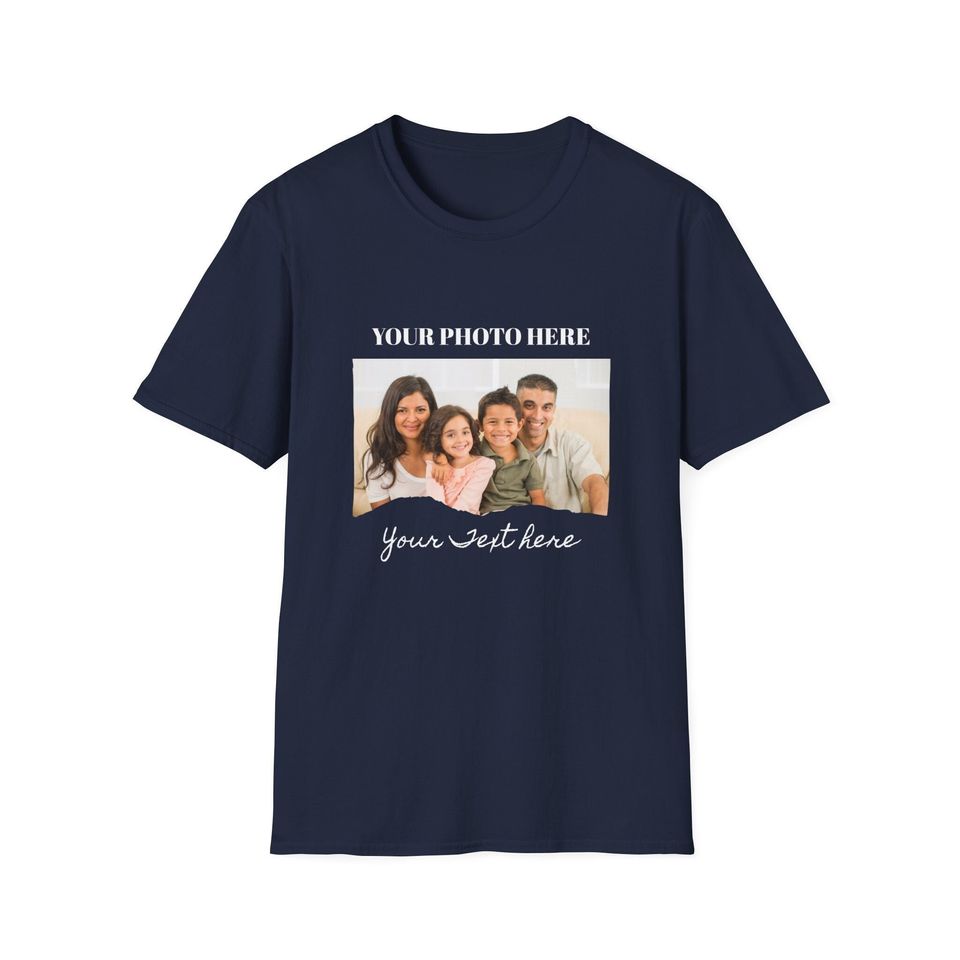 Unisex Softstyle Custom T-Shirt Front Print, Custom T-Shirt