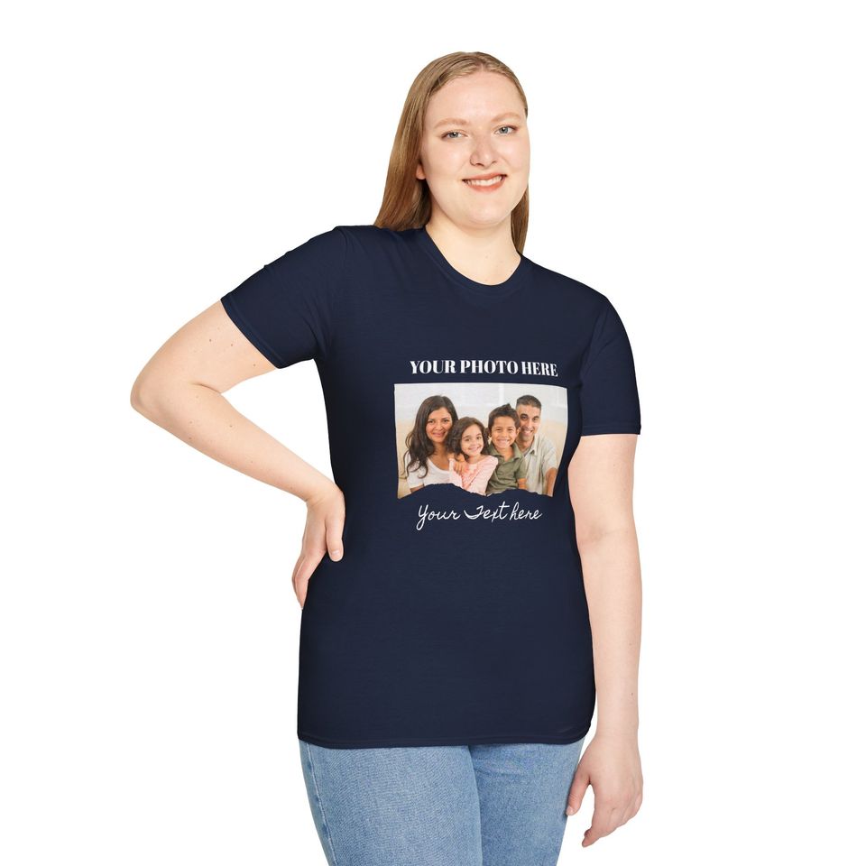 Unisex Softstyle Custom T-Shirt Front Print, Custom T-Shirt