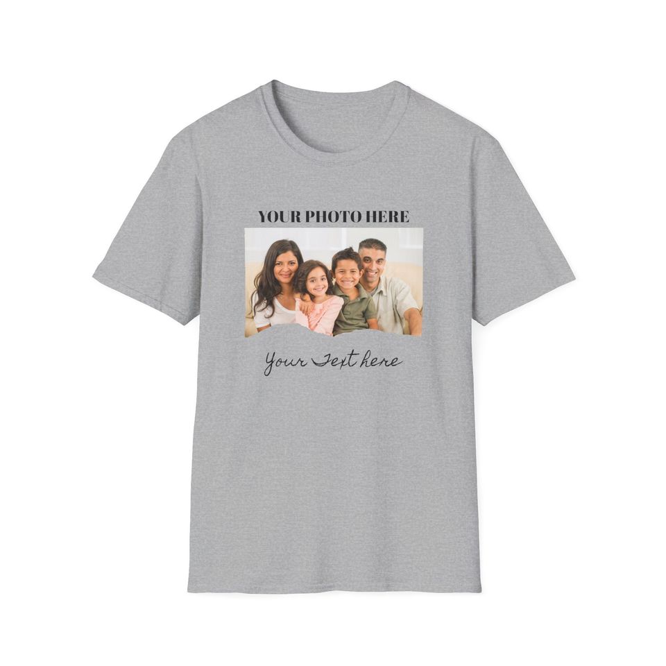 Unisex Softstyle Custom T-Shirt Front Print, Custom T-Shirt