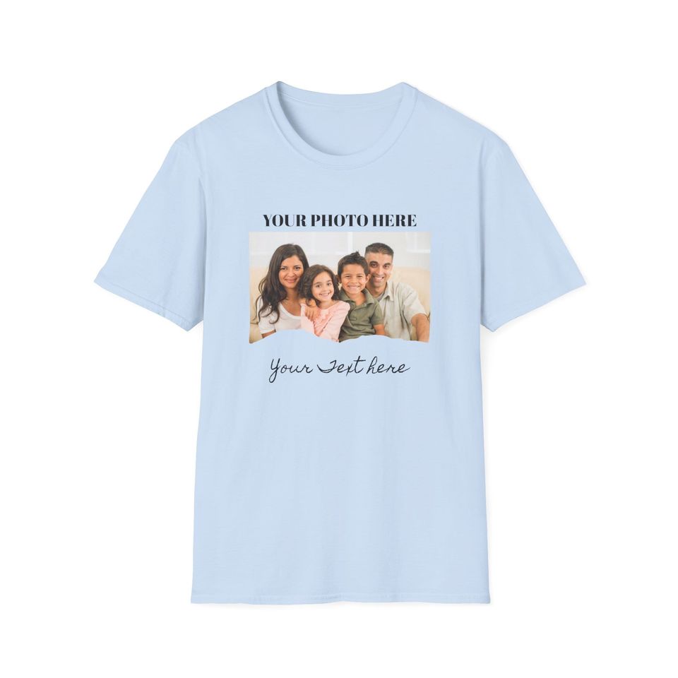 Unisex Softstyle Custom T-Shirt Front Print, Custom T-Shirt