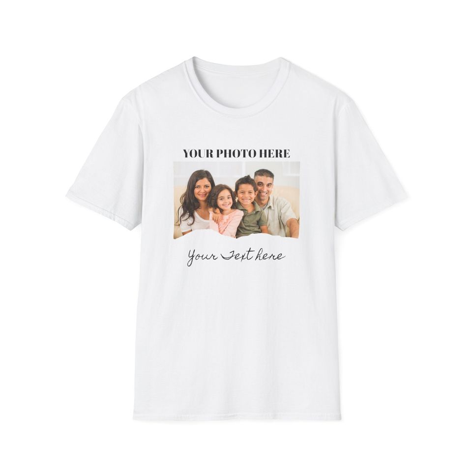 Unisex Softstyle Custom T-Shirt Front Print, Custom T-Shirt