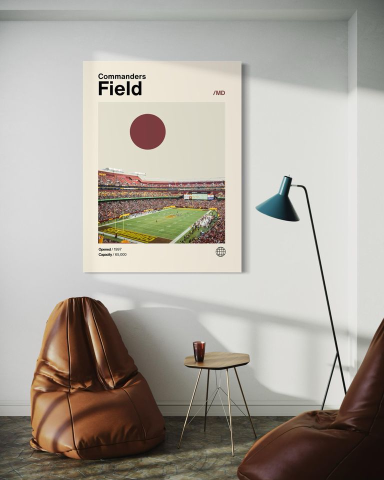 Washington Commanders Stadium Poster - Minimalist Football Art - Vertical Matte Poster