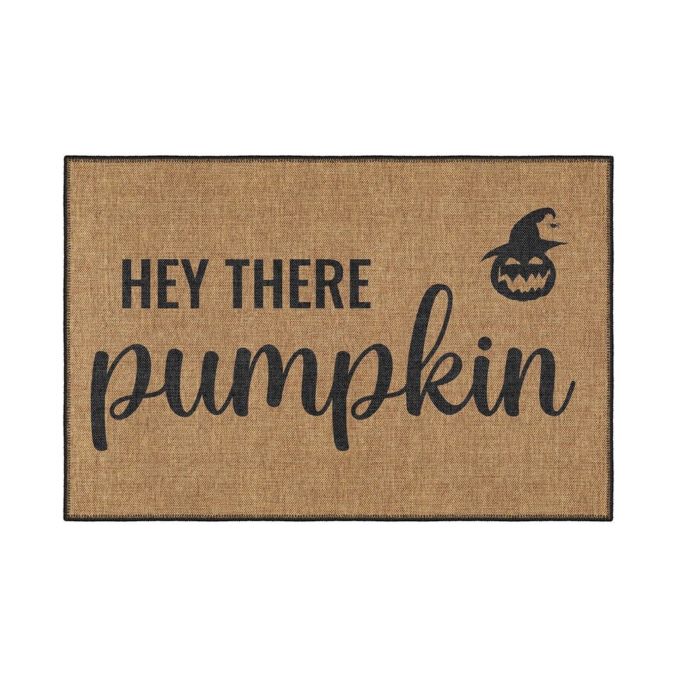 Hey There Pumpkin Halloween Doormat, Halloween Door Mat, Welcome Mat, Funny Doormat, Halloween Mat, Halloween Rug, Happy Halloween Mat
