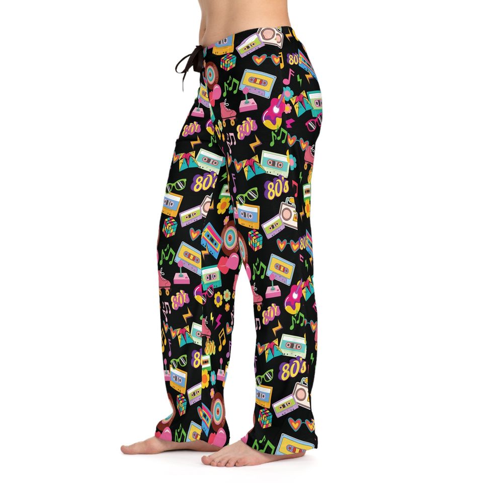 Classic 80s PJ Pants, Mixed Tape, 80s Lounge Pants, Gift for Mom, Bachelorette 1980s Party PJ Pants, 80s,  Made in the 80s, Birthday Gift