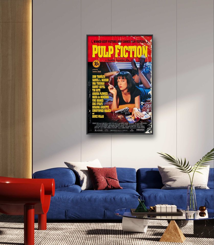 Pulp Fiction Poster, Uma Thurman, Movie Poster