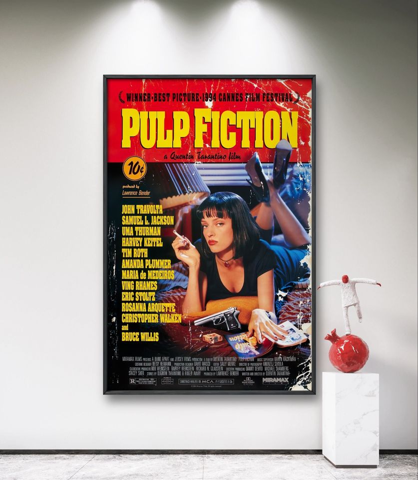 Pulp Fiction Poster, Uma Thurman, Movie Poster