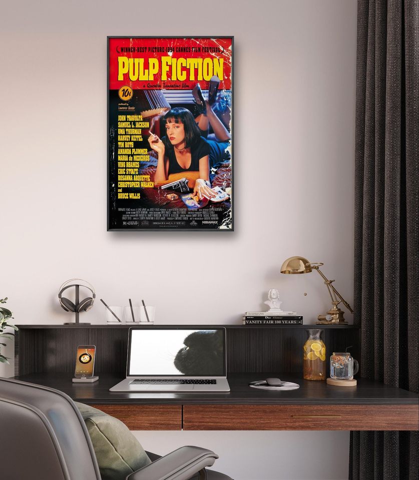 Pulp Fiction Poster, Uma Thurman, Movie Poster