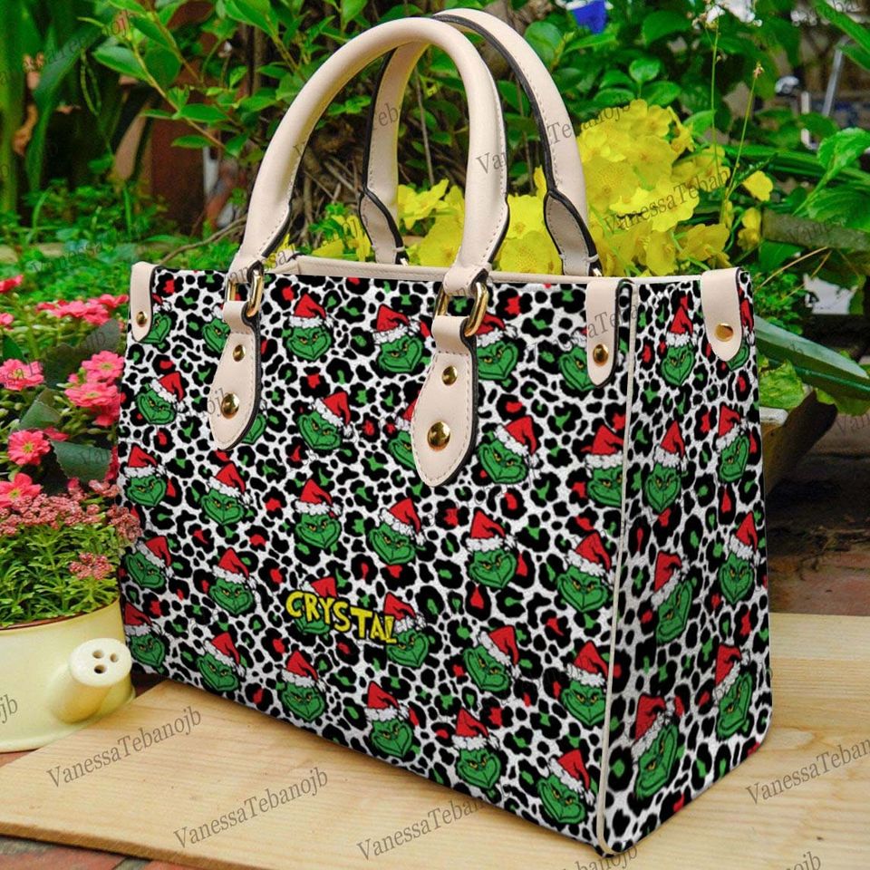 funny character Christmas Leather Ba