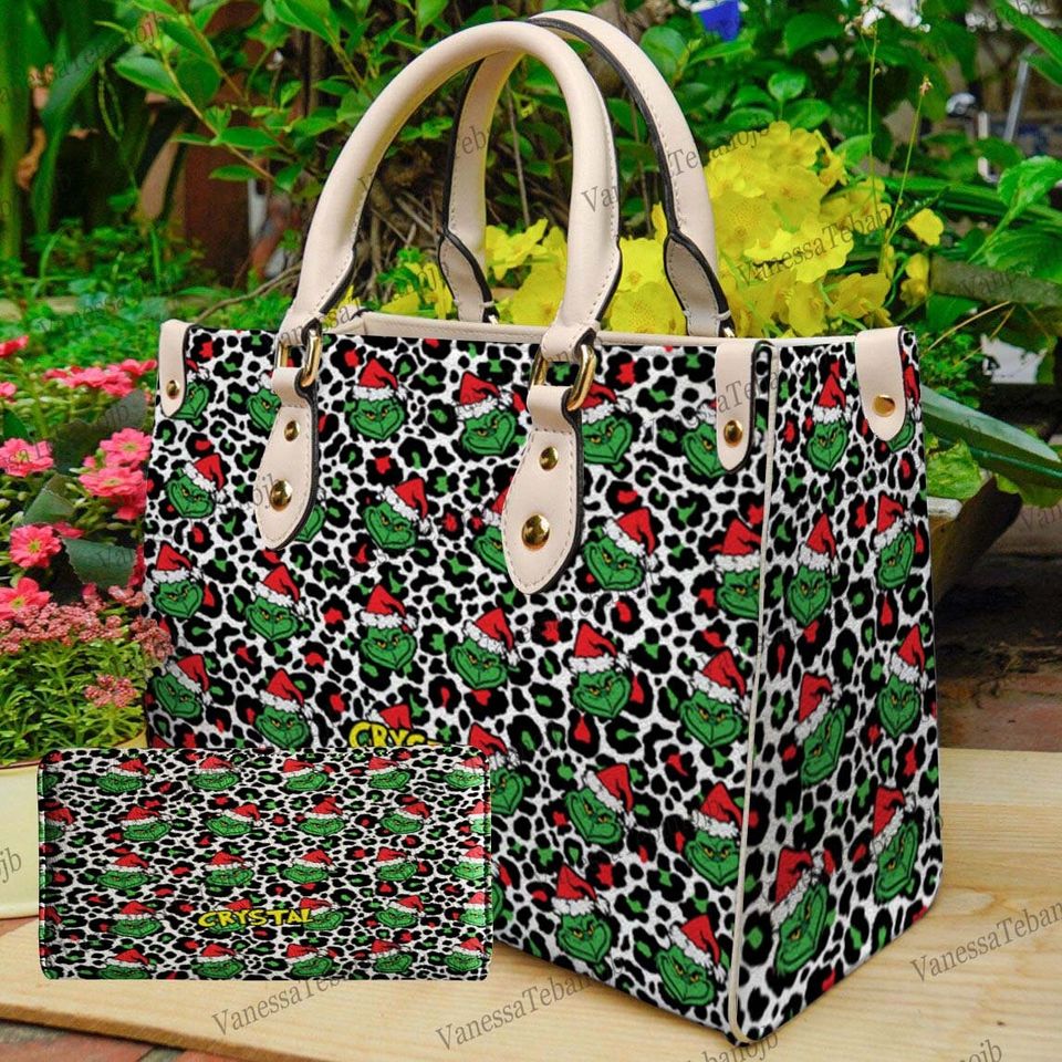 funny character Christmas Leather Ba