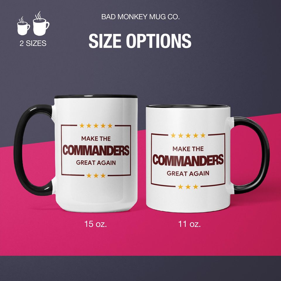 MAGA Commanders Mug Washington Commanders Coffee Cup Gift for Him Funny Donald Trump Washington Commanders Gift for Dad Commanders Gift