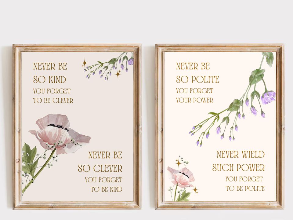 Marjorie Prints - Pair of Floral Taylorr Swifts Lyric Prints
