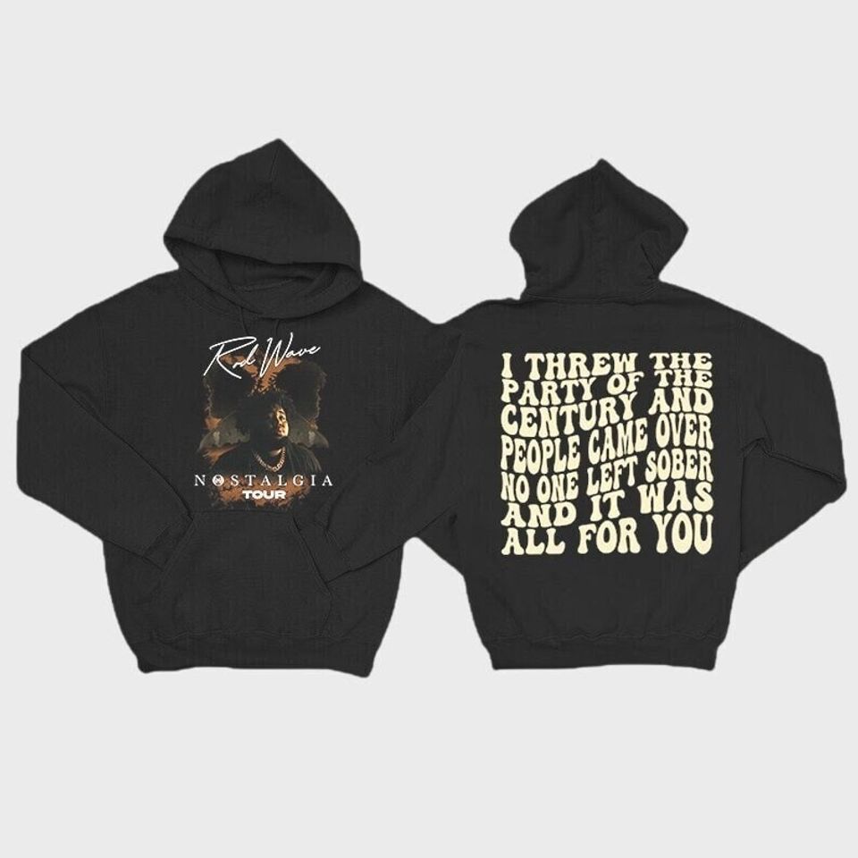 Retro Rod Wave Lyrics 2 side Hoodie