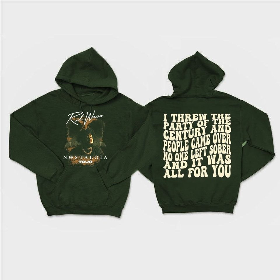 Retro Rod Wave Lyrics 2 side Hoodie