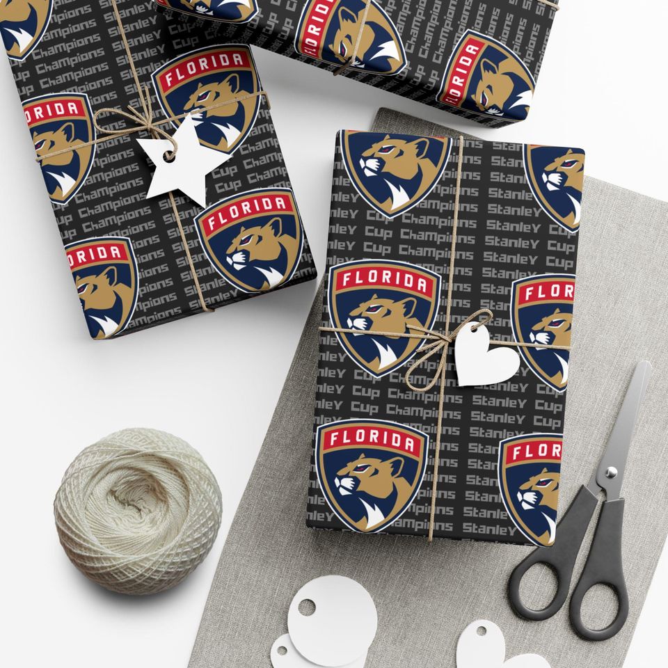 Florida Panthers Gift Wrap: Sports Fan Hockey Paper