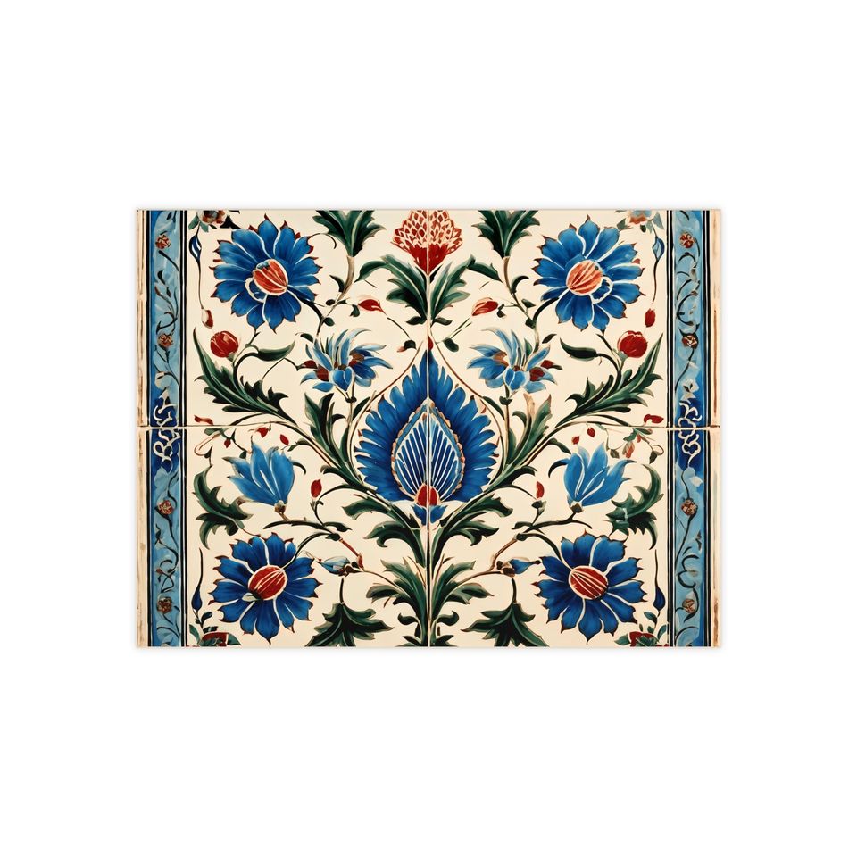 Oriental Ottoman Ceramic Tile – Historical Turkish Handicraft