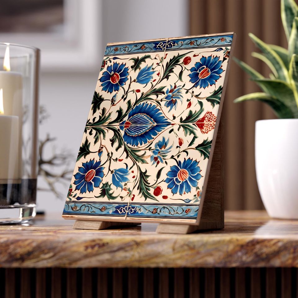 Oriental Ottoman Ceramic Tile – Historical Turkish Handicraft