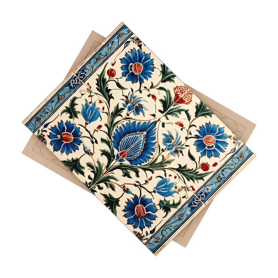 Oriental Ottoman Ceramic Tile – Historical Turkish Handicraft