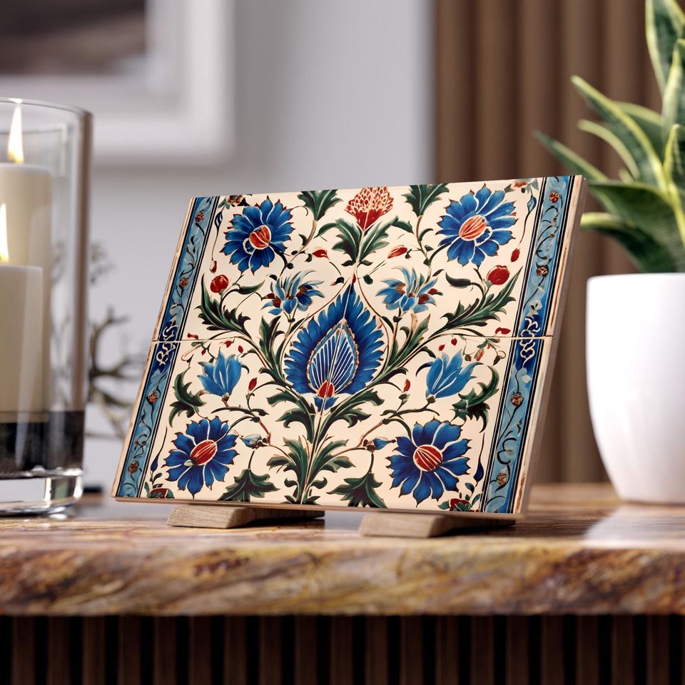 Oriental Ottoman Ceramic Tile – Historical Turkish Handicraft