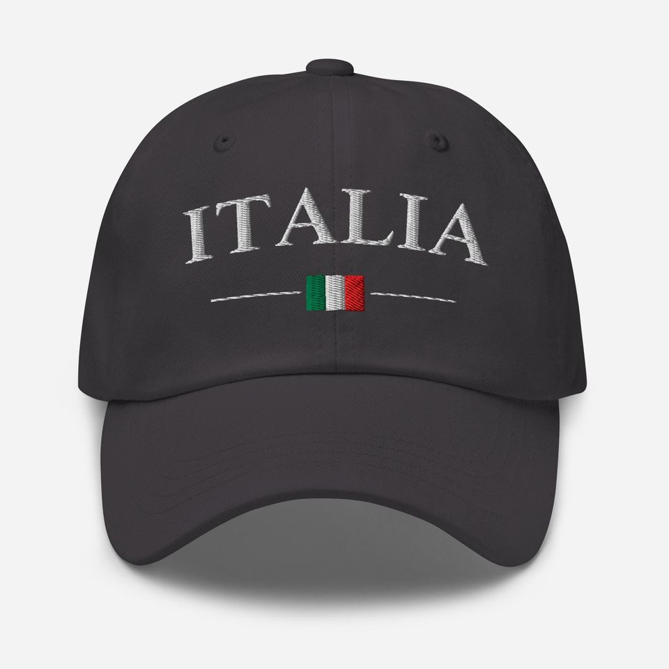 Italia - Premium Embroidered Dad Hat - Italian Flag Heritage Cap