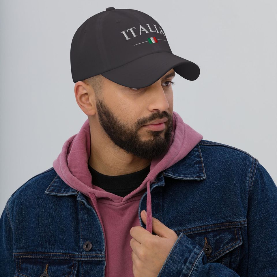 Italia - Premium Embroidered Dad Hat - Italian Flag Heritage Cap