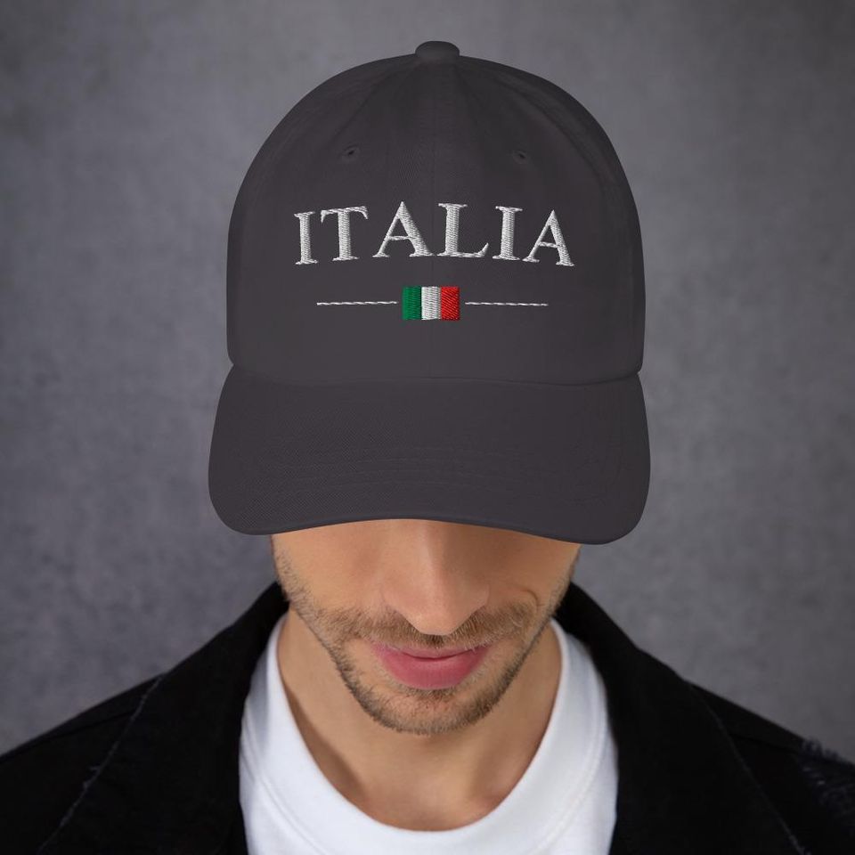Italia - Premium Embroidered Dad Hat - Italian Flag Heritage Cap