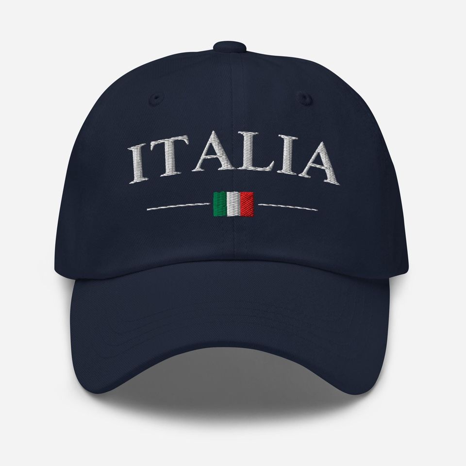 Italia - Premium Embroidered Dad Hat - Italian Flag Heritage Cap