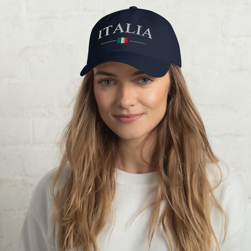 Italia - Premium Embroidered Dad Hat - Italian Flag Heritage Cap