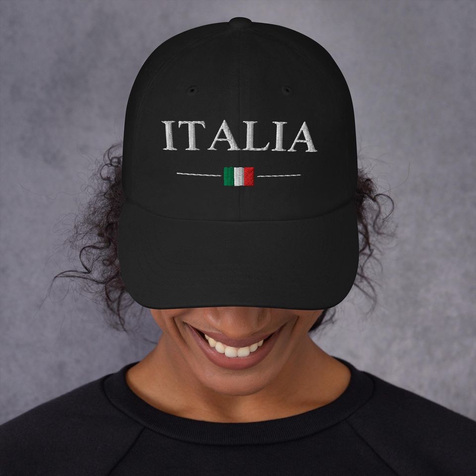 Italia - Premium Embroidered Dad Hat - Italian Flag Heritage Cap