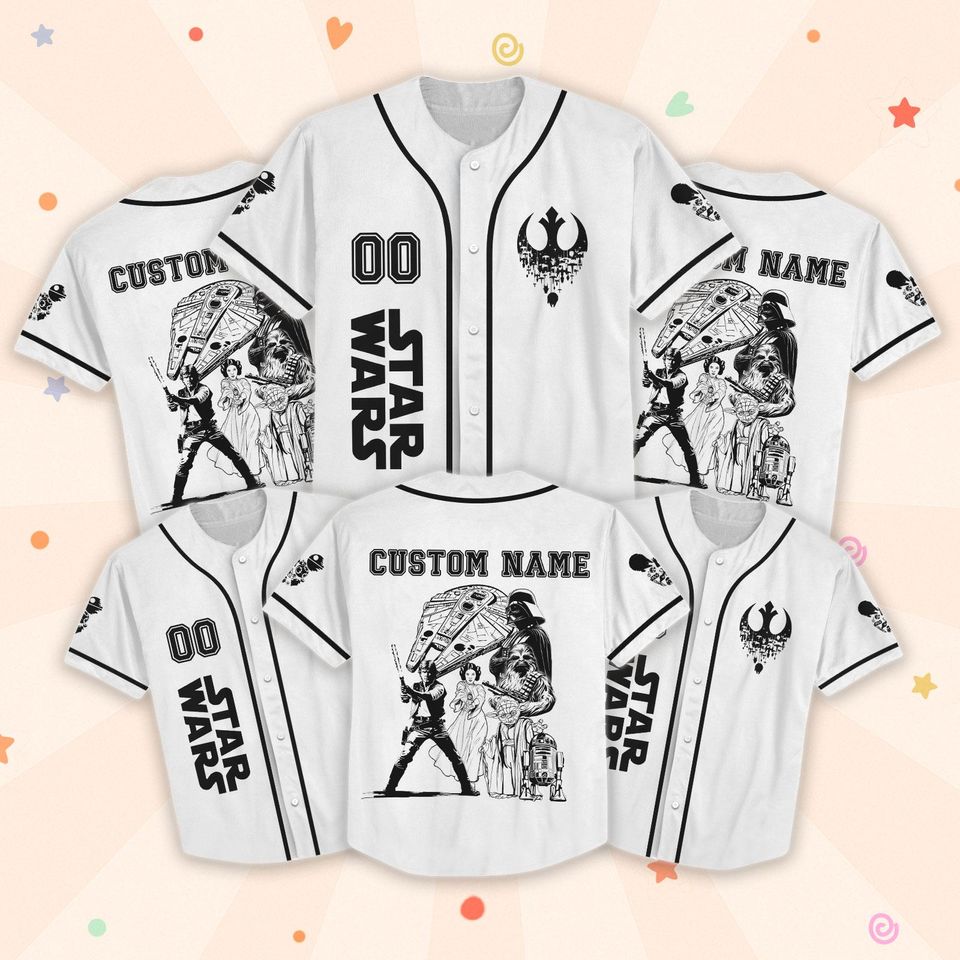 Personalize Disney Star Wars Baseball Jersey, Darth Vader Jersey Shirt