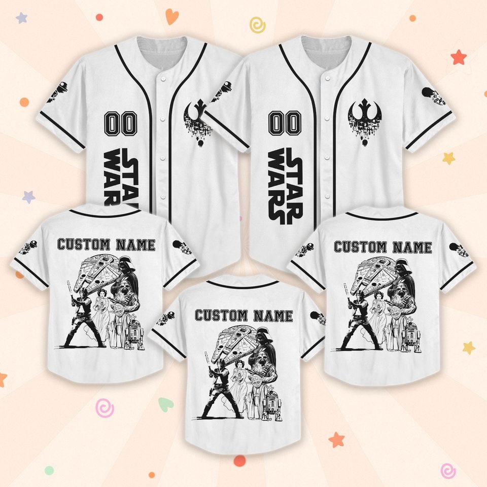 Personalize Disney Star Wars Baseball Jersey, Darth Vader Jersey Shirt