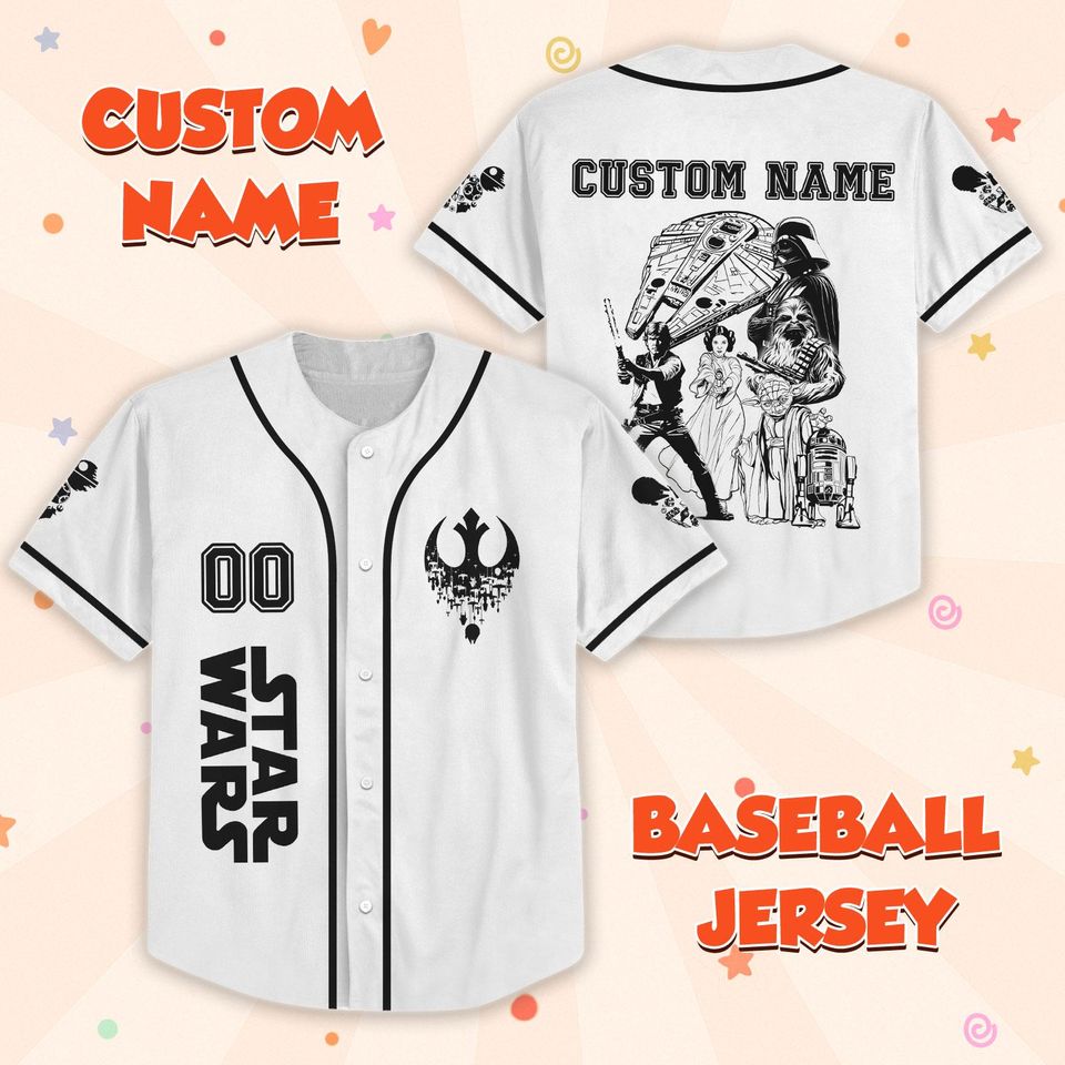 Personalize Disney Star Wars Baseball Jersey, Darth Vader Jersey Shirt