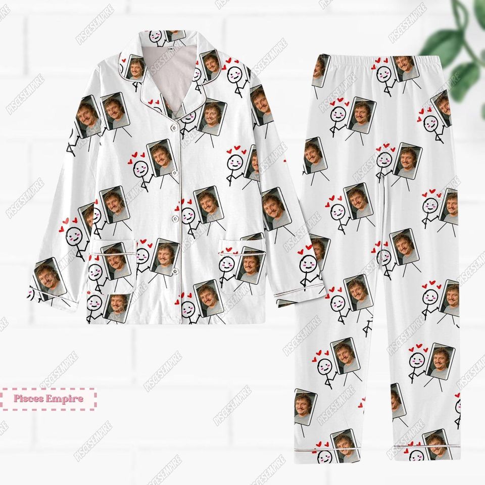 Pedro Pascal Pajamas Set, Pedro Pascal Holiday Adult Pajamas Set