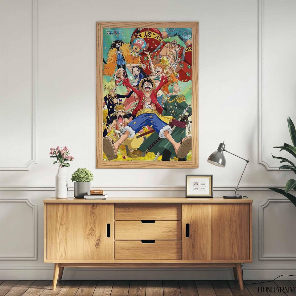 Straw Hat Pirates Poster - Colorful One Piece Anime Vertical Print