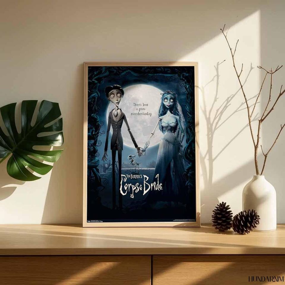 Corpse Bride Movie Poster - Gothic Romance Vertical Print