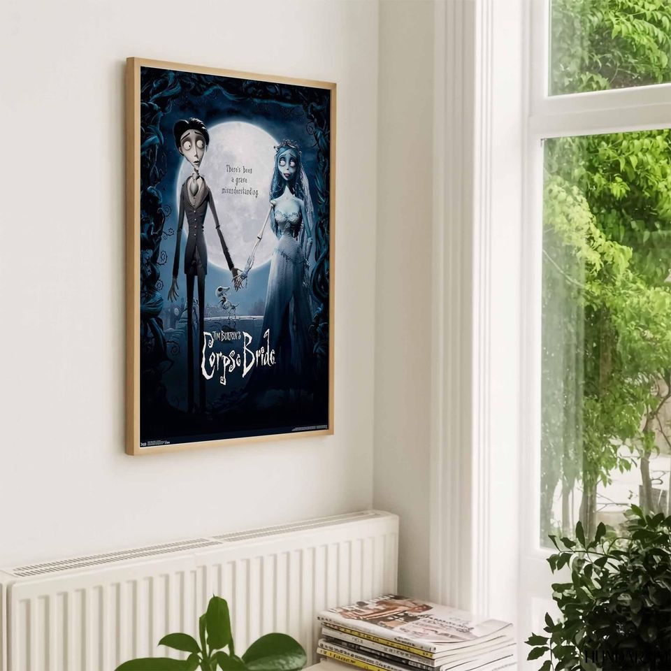 Corpse Bride Movie Poster - Gothic Romance Vertical Print