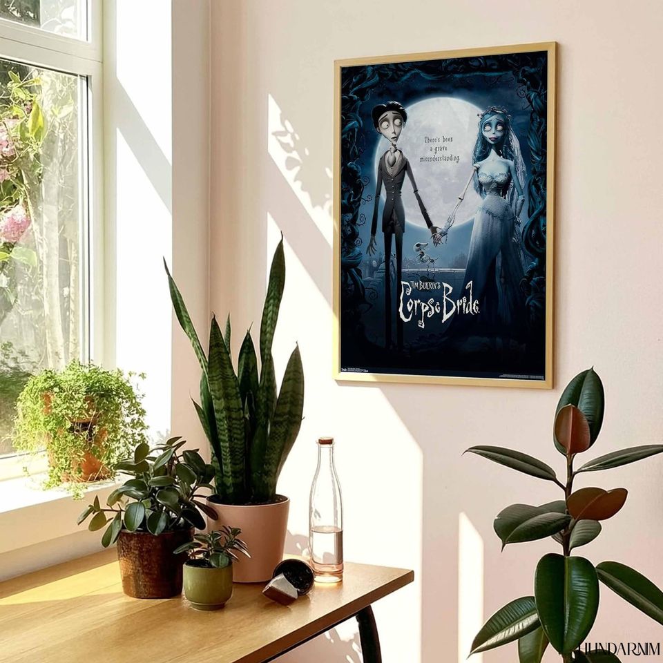 Corpse Bride Movie Poster - Gothic Romance Vertical Print