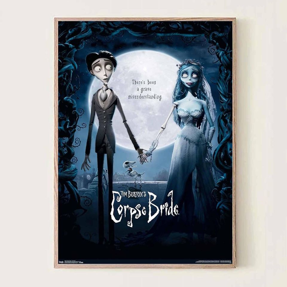 Corpse Bride Movie Poster - Gothic Romance Vertical Print