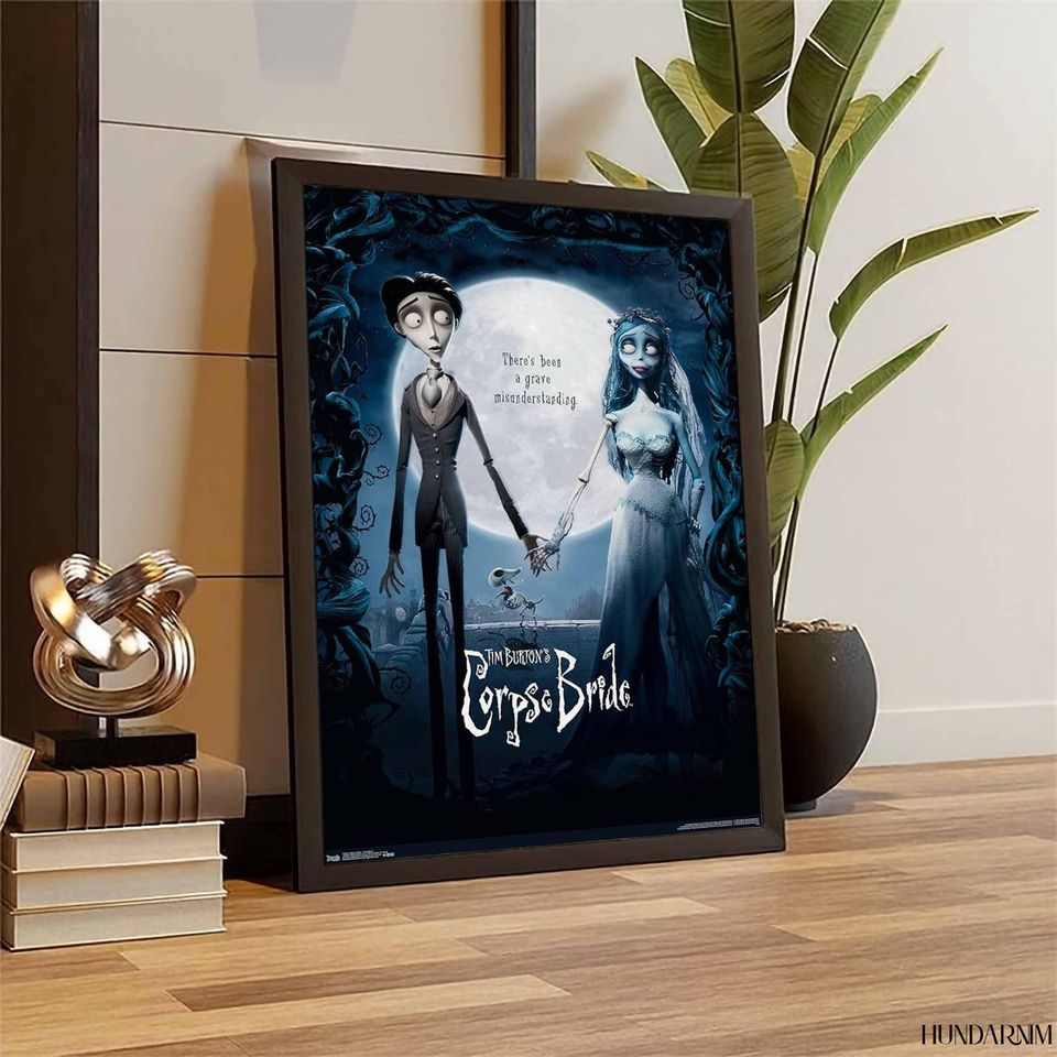 Corpse Bride Movie Poster - Gothic Romance Vertical Print