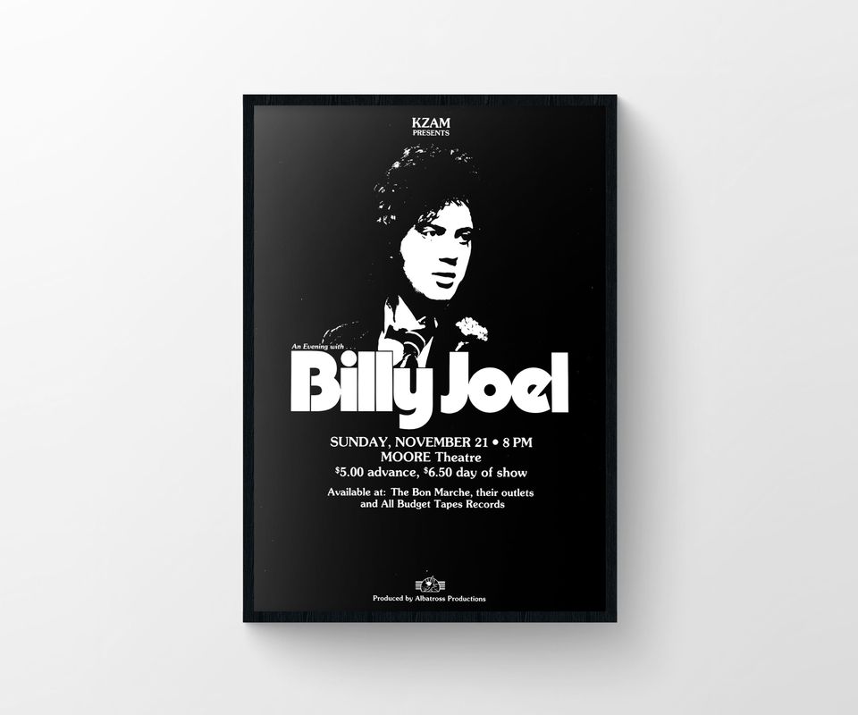 Billy Joel Poster, Musician Gift, Classic Rock Decor