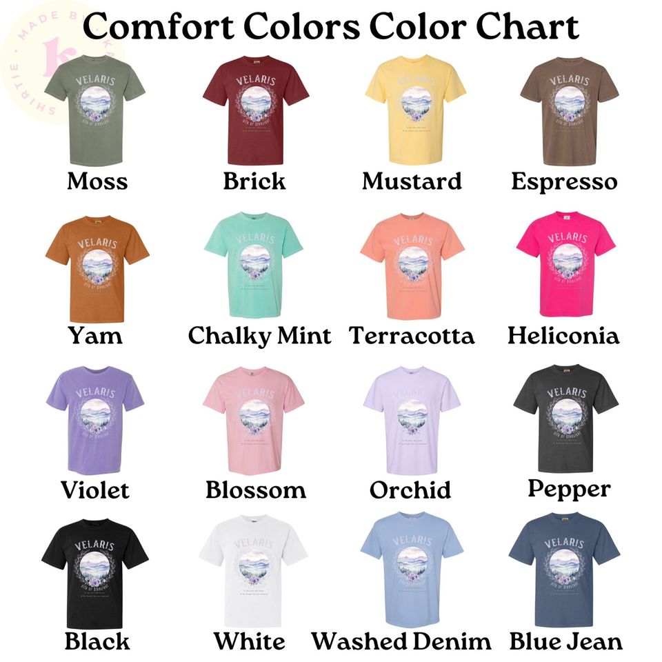 Velaris ACOTAR Comfort Colors Shirt, Velaris City