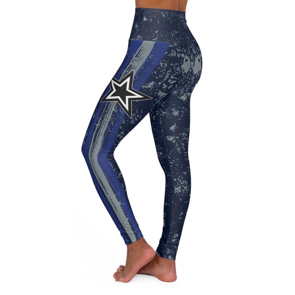 Cowboys High Waisted Yoga Leggings