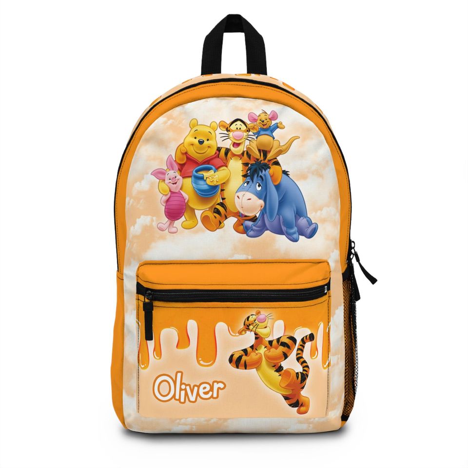 Personalized Winnie the Pooh Backpack for Kids - Custom Name