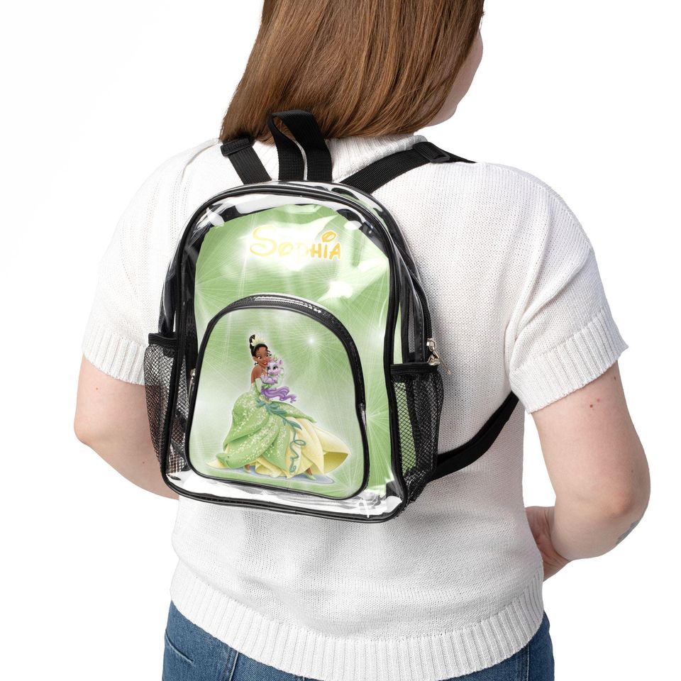 Personalized Tiana Clear Backpack