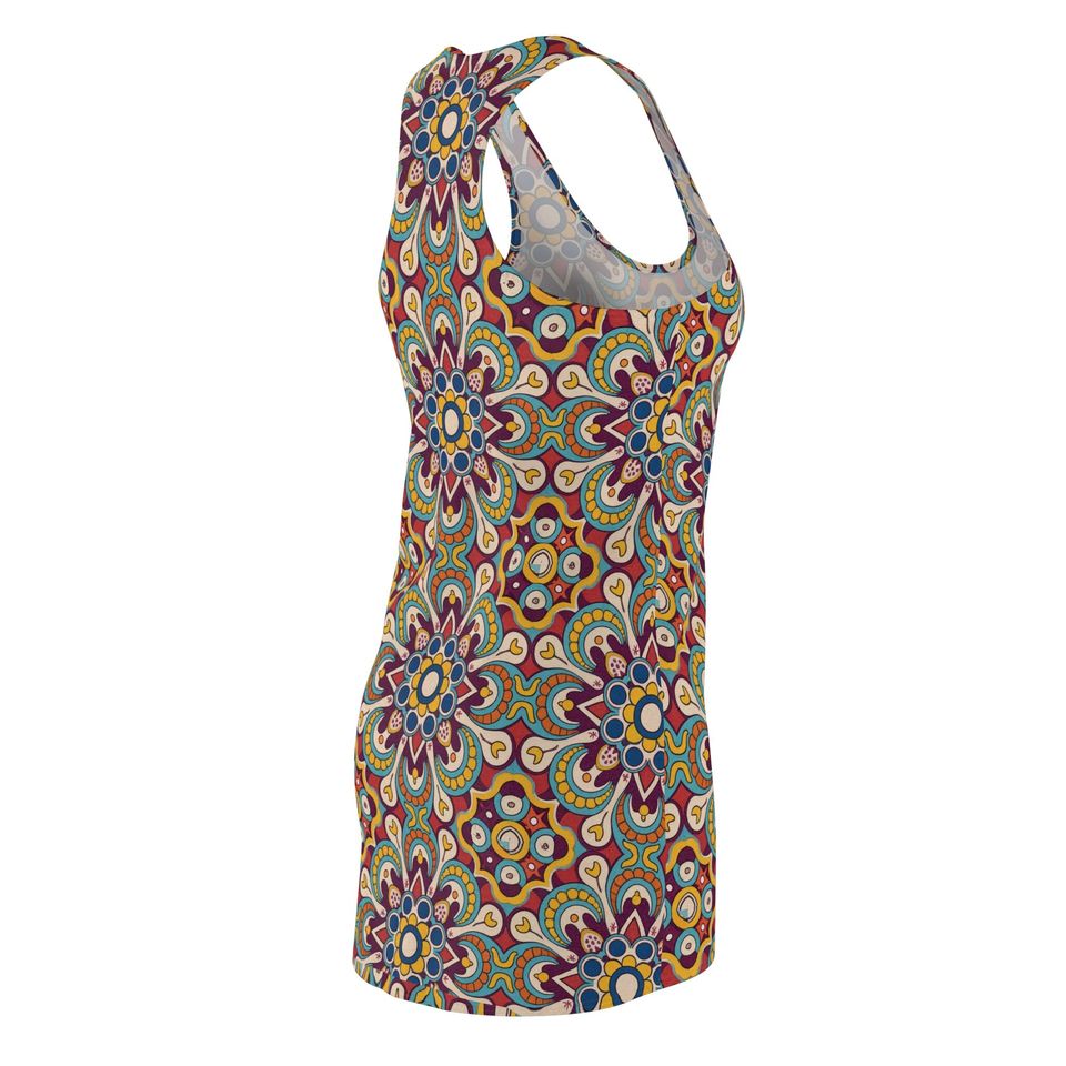 Elegant Tapestry Women's Cut & Sew Racerback Dress