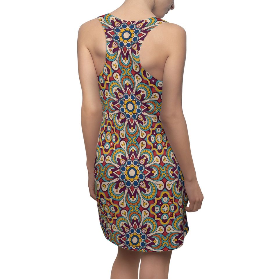 Elegant Tapestry Women's Cut & Sew Racerback Dress