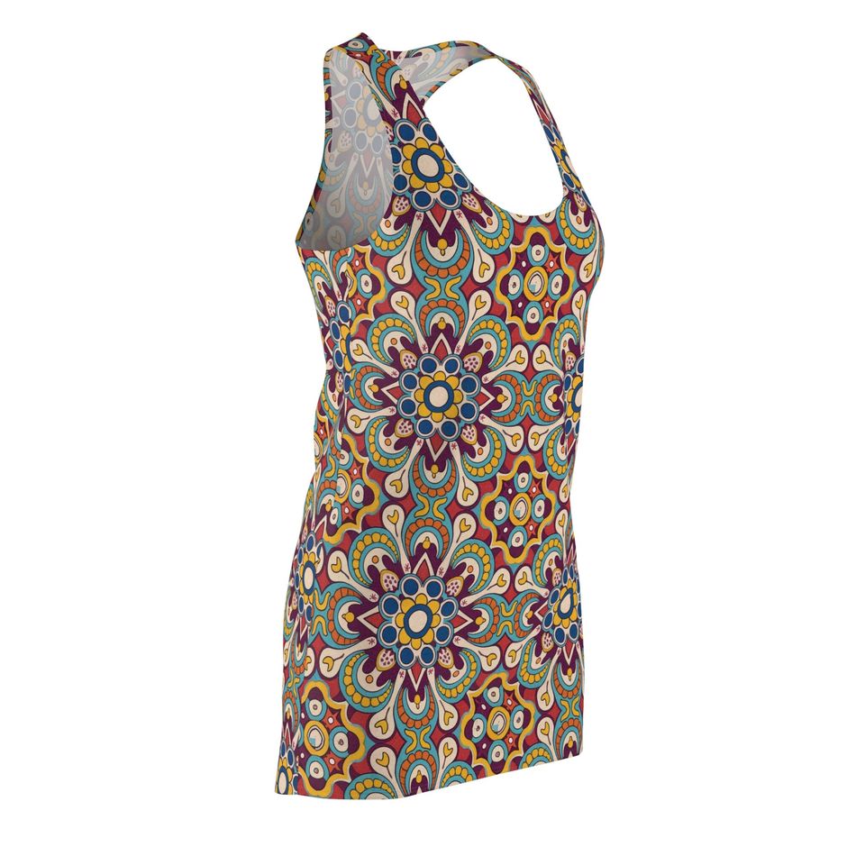 Elegant Tapestry Women's Cut & Sew Racerback Dress